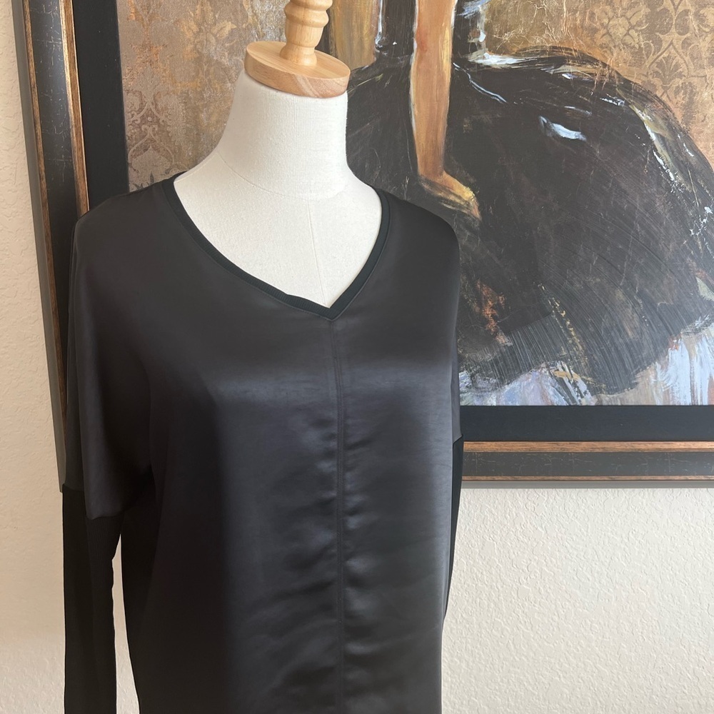 Melissa Nepton Size XS Black Satin Top